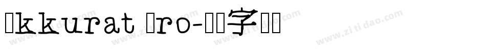Akkurat Pro字体转换